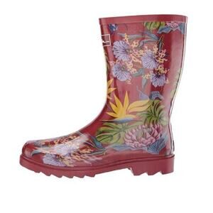 Anuschka Rain Boot Island Escape Size 6 mid calf Womens